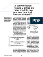 La Comunicación Literaria y El Tipo de Lector Modelo Que Propone La Actual Literatura Infantil