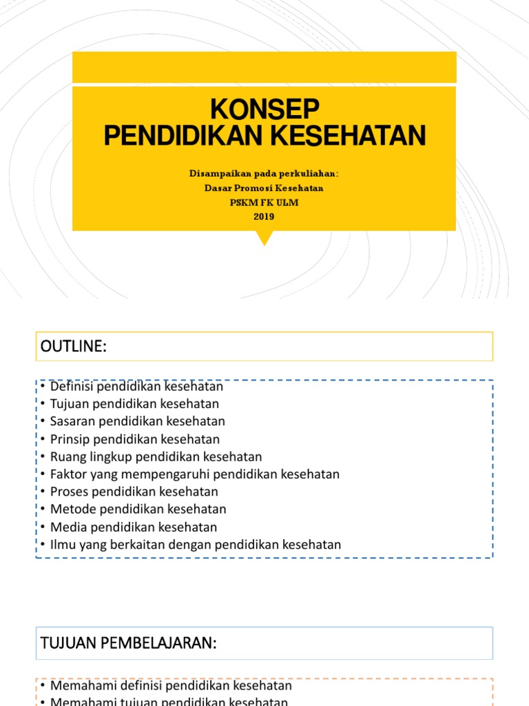 Sasaran dan Tujuan Pendidikan Kesehatan | PDF | Kesehatan Holistik ...