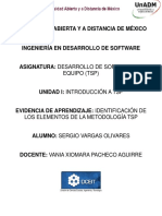 TSP: Identificación elementos metodología desarrollo software libertad condicional