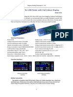 Instructions For USB Tester With Full Colour Display: Technical Parameters