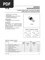 BDW93C BDW94B/BDW94C: Complementary Silicon Power Darlington Transistors