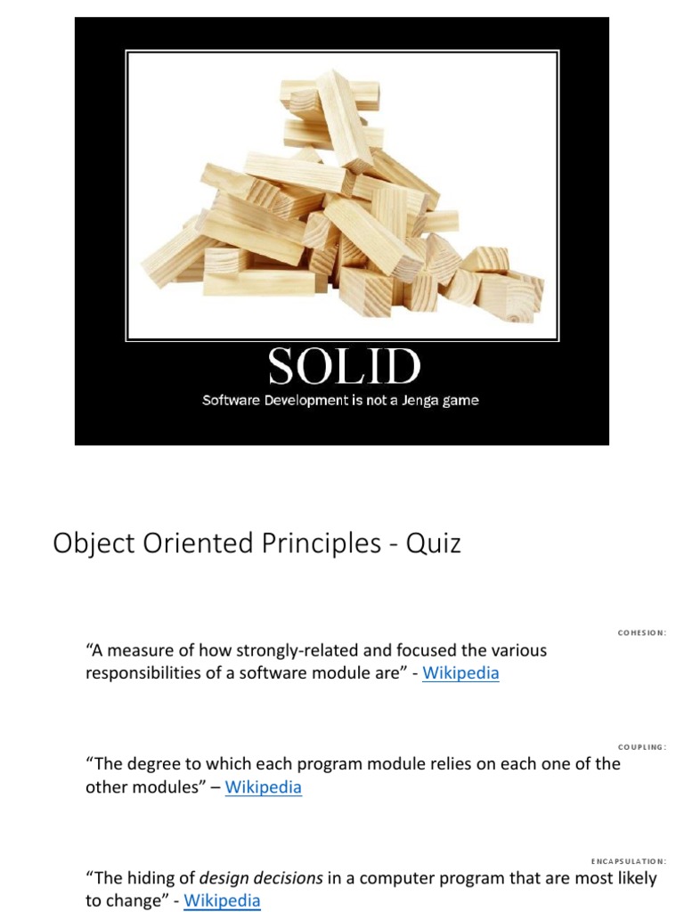 SOLID Presentation | PDF | Inheritance (Object Oriented Programming ...