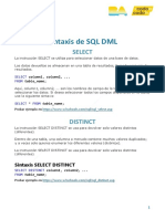  Sintaxis para MySQL