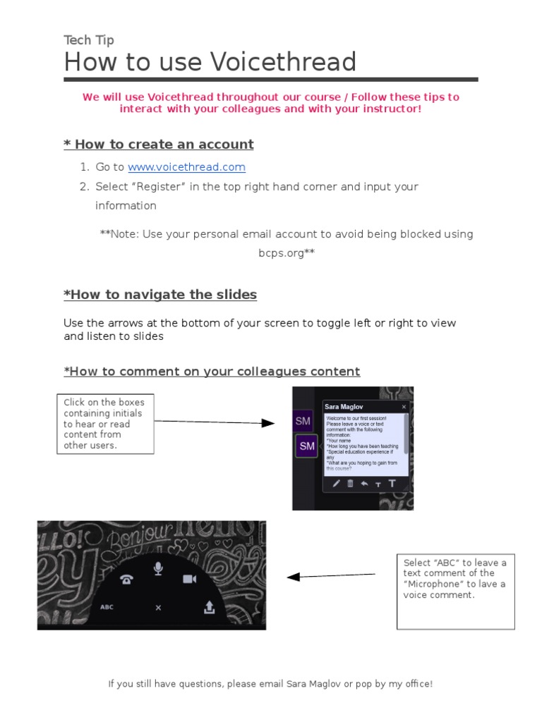 Using Voicethread: A Quick Guide | PDF