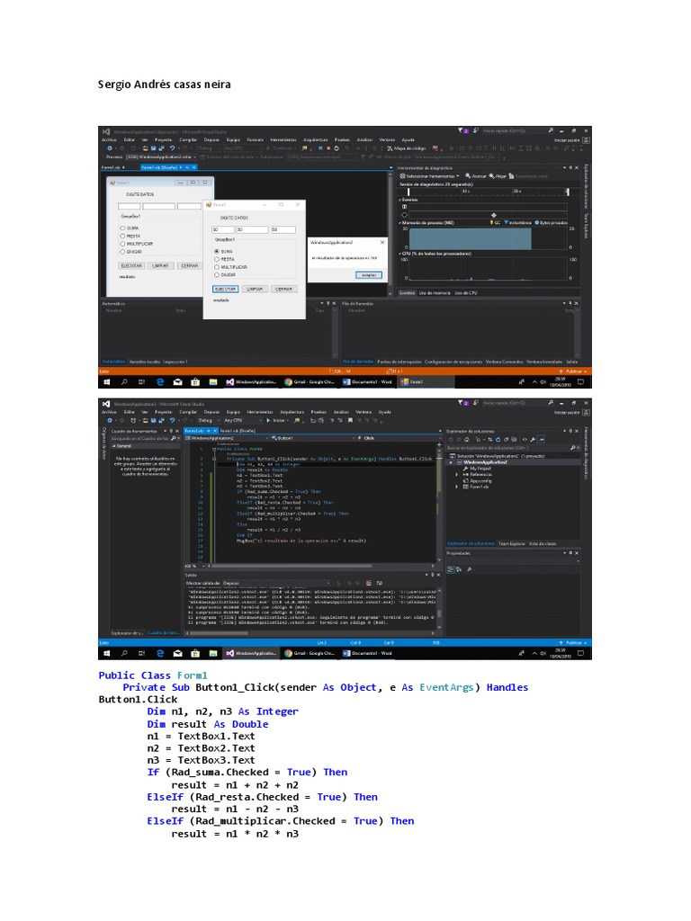 Basic Calculator in VB.NET Code | PDF | Teaching Mathematics