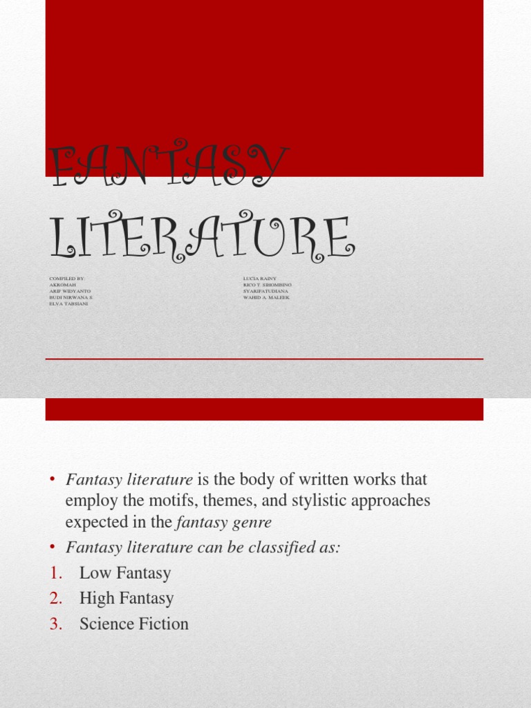 Overview of Fantasy Literature Genres | PDF | Fantasy Literature | Fantasy