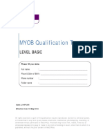 MYOB Qualification Test: Level Basic