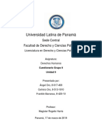 Cuestionario Grupo No. 6 - Derechos Humanos