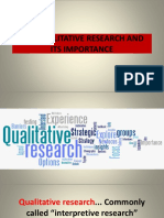 Qualitative Research and Its Importance