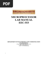 Microprocessor Lab Manual