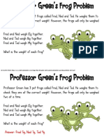 Professor Green's Frog Problem
