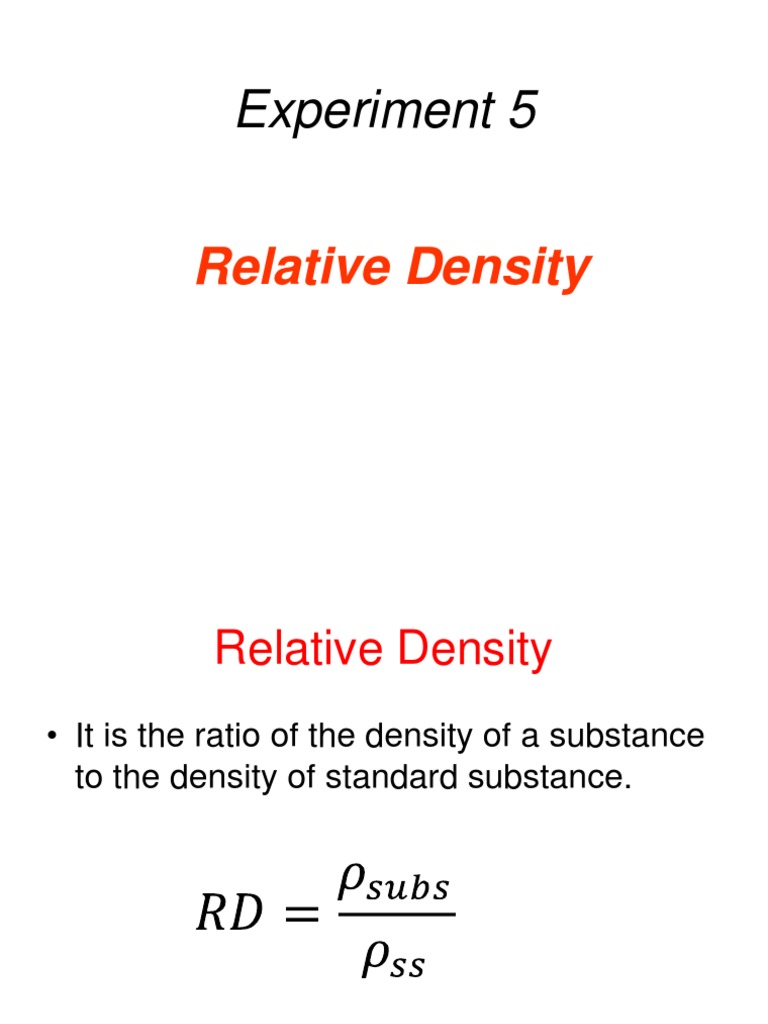 Relative Density Experiment Overview | PDF | Density | Buoyancy