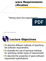 "Writing Down The Requirements": TCS2411 Software Engineering 1