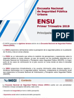 Encuesta Nacional de Seguridad Pública (ENSU) Marzo 2019