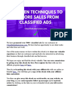 11 Proven Techniques To Get More Sales From Classified Ads!