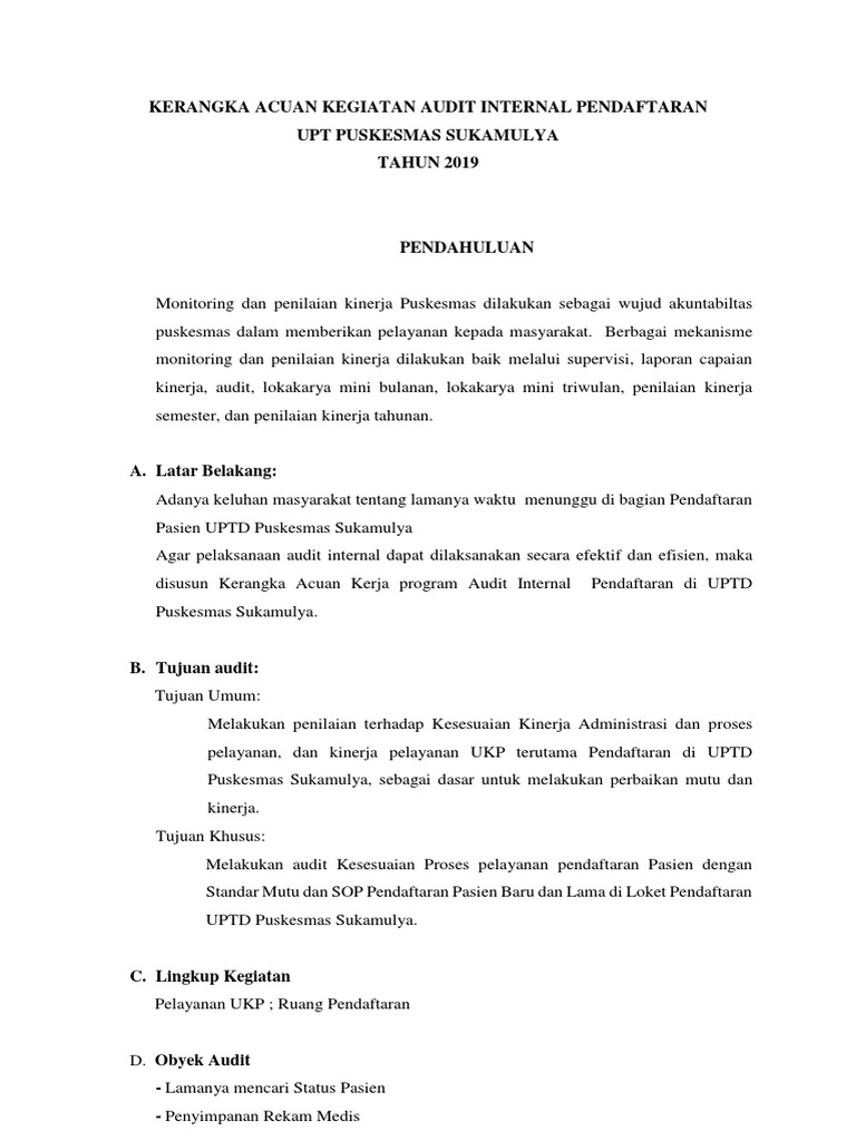 Kak Audit Internal Pendaftaran Docx