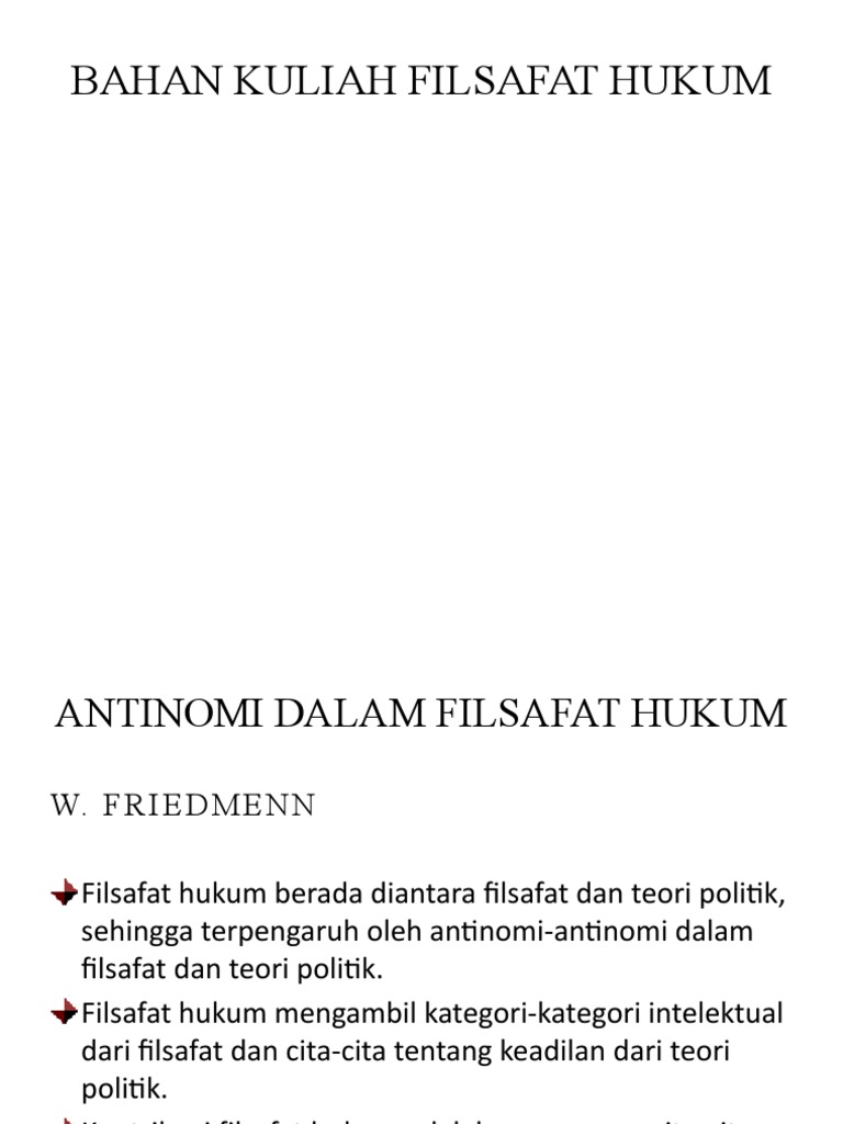 Antinomi Dalam Filsafat Hukum