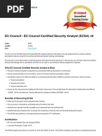 Ec Council Certified Security Analyst Ecsa v8