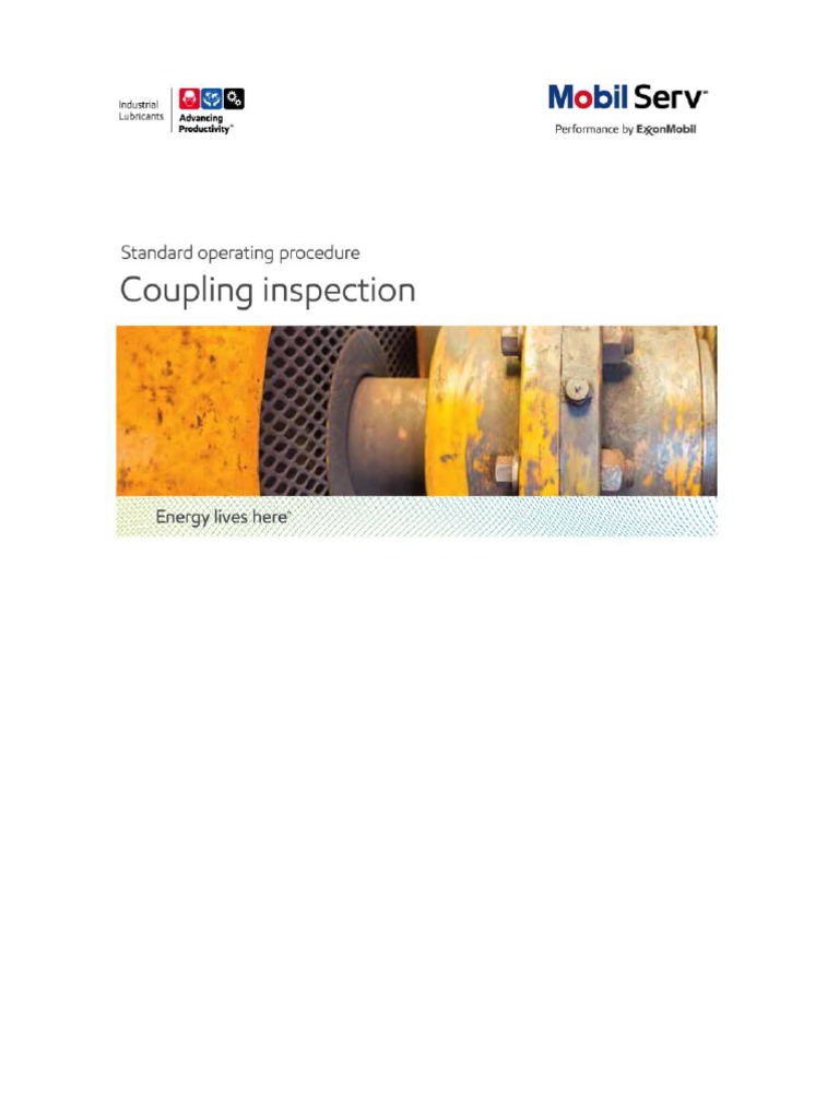 Coupling Inspection SOP Guide | PDF | Mechanical Engineering ...