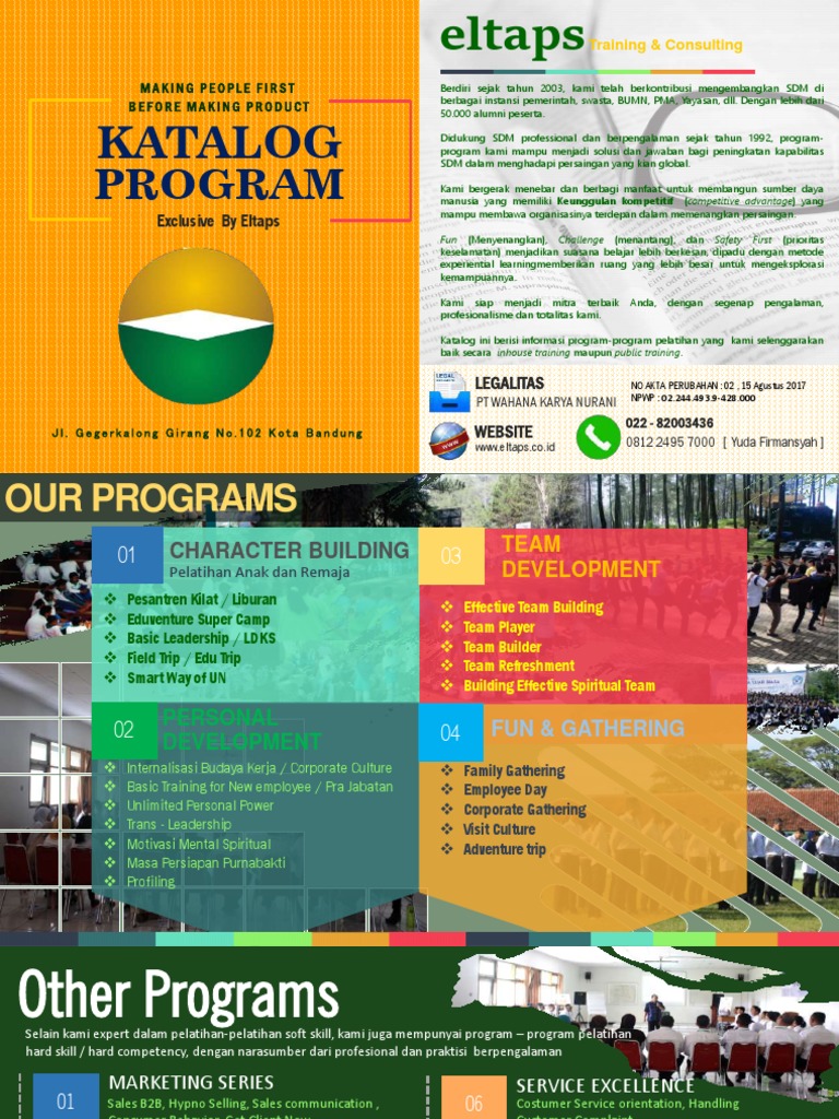Katalog Program (Yf-2018) PDF | PDF | Pengembangan Diri