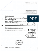 BS 2600 PART 1 - 1983 - Radiographic Examination of Fusion Welded Butt Joints in Steel - Part 1 - Methods For Steel 2mm Up To and Including 50mm Thick