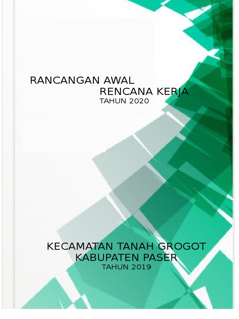 Dokumen Ranwal Renja 2020 Kecamatan Tanah Grogot Pdf