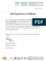 Job Experience Certificate