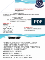 Goel Institute of Technology and Management: A Seminar Report Water Pollution