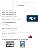 Balanced Unbalanced Forces Notes PDF