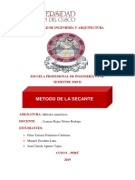 Ejercicios Del Método de La Secante PDF