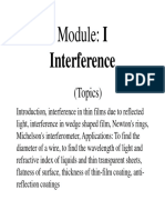 Notes - Module I - Interference PDF