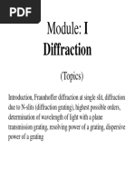 Class Notes - Module I - Diffraction PDF