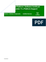 Siemens PLM Platform / Software Certifications Teamcenter 11.x Platform Support