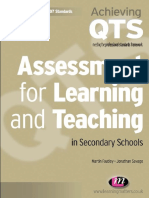 1 (Achieving QTS) Martin Fautley - Jonathan Savage-Assessment For Learning and Teaching in Secondary Schools-Learning Matters (2008) PDF