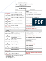 Singapore Polytechnic Specialist Diploma in Digital Technologies for a Smart City Mobile App Development Schedule