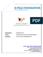 Anchor Pile Load Test Methodology