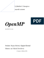 Openmp: Elektrotehnički Fakultet I. Sarajevo Paralelni Računarski Sistemi