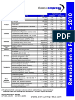 CSE Tabla Retencion en La Fuente 2010