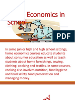 Home Economics in School