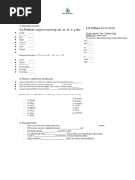 Pet B1: 1.1. Prefixes: Negative Meaning: Un-, In-, Il-, Ir-Y Dis - 1.2. Sufixes: Form Words