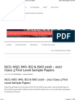 NCO, NSO, IMO, IEO & ISKO 2016 - 2017 Class 3 First Level Sample Papers
