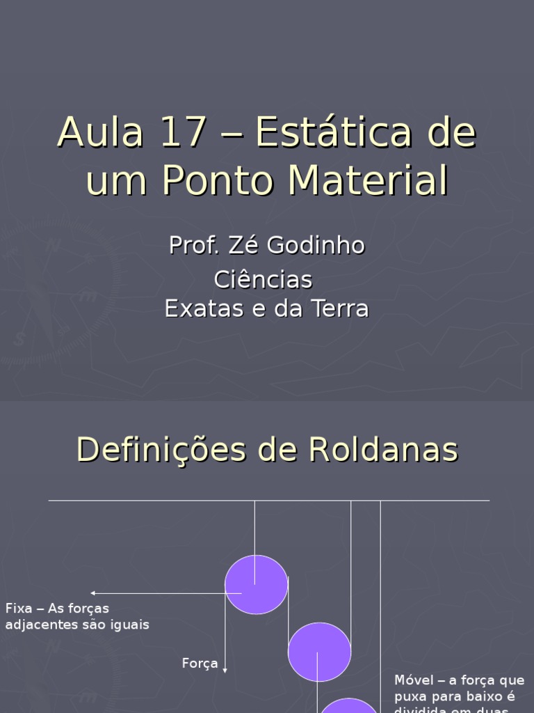 Física PPT - Aula 17 - Estática de Um Ponto Material | PDF