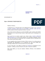 Example Lettre Reclamation
