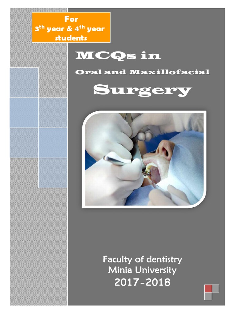 MCQs for Oral and Maxillofacial Surgery | PDF | Anesthesia | Myelin