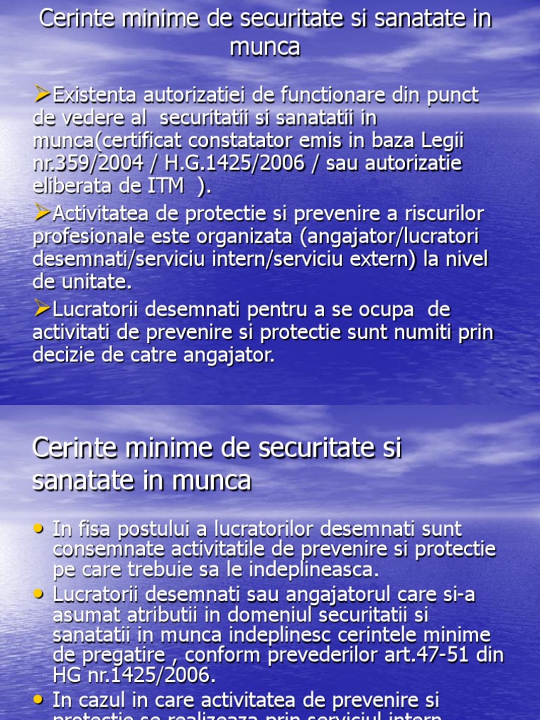 Cerinte SSM PDF