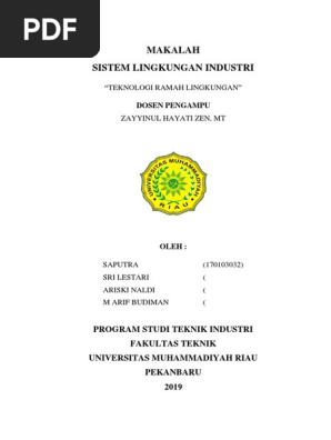 Makalah Teknologi Ramah Lingkungan