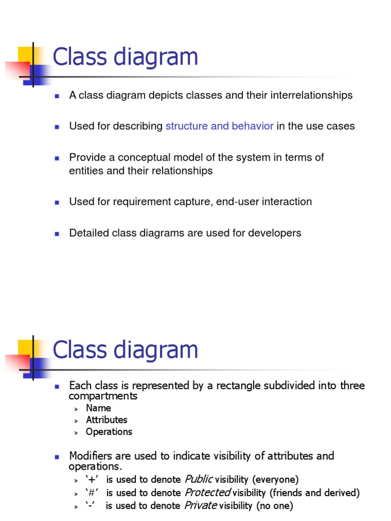 Class Diagram Structure and Relationships | PDF | Inheritance (Object ...
