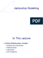 Entity/Relationship Modelling
