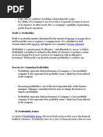 Profitability: Income Revenue Expenses Income Statement