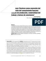 Las Bases Técnicas como expresión del desarrollo del conocimiento humano